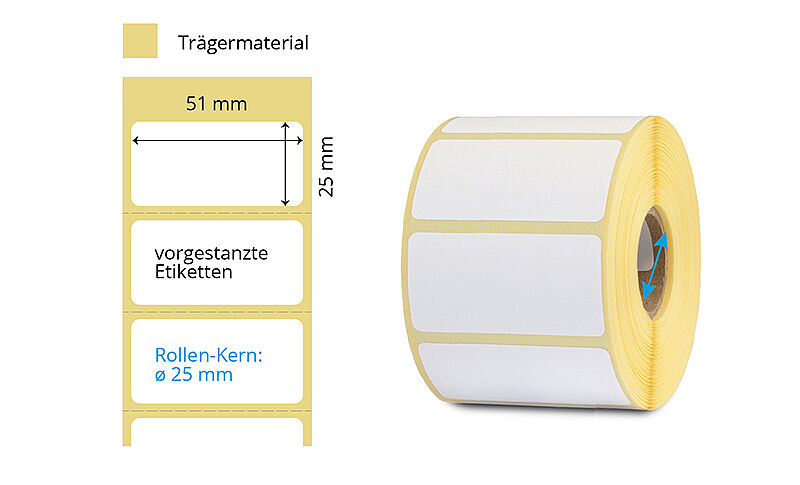 Thermotransfer-Etiketten 51x25mm