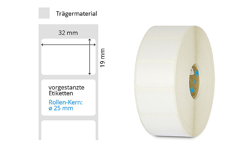 Thermotransfer Etiketten 32 x 19 mm